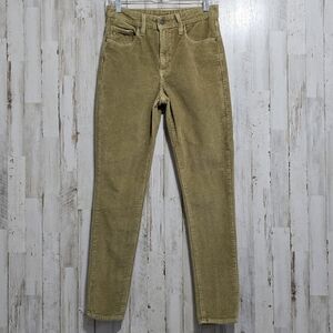 Levi's Camel Brown High Rise Skinny Fit  Corduroy Jeans Size 28x30